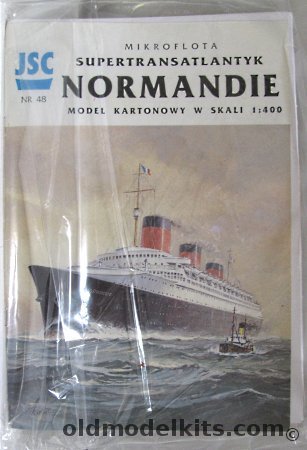 JSC 1/400 Normandie - French Line Transatlantic Ocean Liner Card Stock Model, 448 plastic model kit